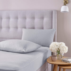 Silentnight Brushed Cotton Fitted Sheet & Pillowcase Set - Silver