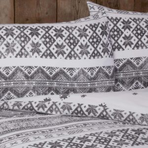 Sanctuary Winter Fairisle Charcoal Duvet Set