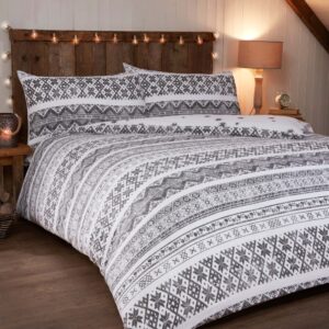 Sanctuary Winter Fairisle Charcoal Duvet Set