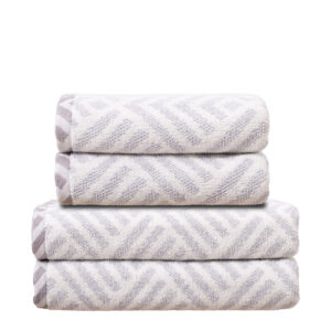 Silentnight Geo Towels - Silver