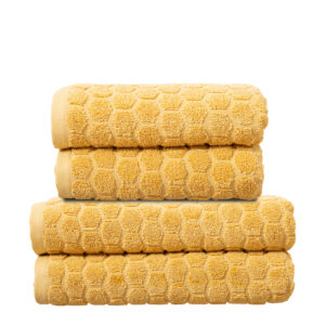Silentnight Honeycomb Pattern Towels – Ochre