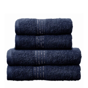 Silentnight Lurex Towels - Navy