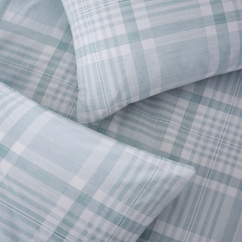 Silentnight Nils Check Duvet Set - Duck Egg