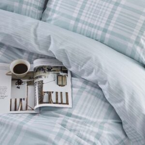 Silentnight Nils Check Duvet Set - Duck Egg