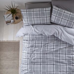 Silentnight Nils Check Duvet Set - Grey
