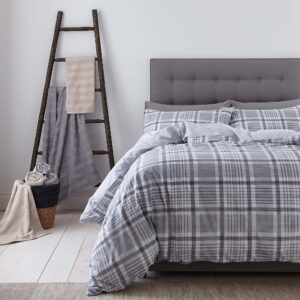 Silentnight Nils Check Duvet Set - Grey