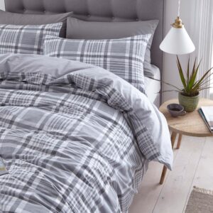 Silentnight Nils Check Duvet Set - Grey