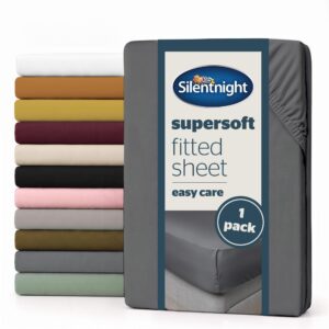 Silentnight Supersoft Charcoal Fitted Sheet